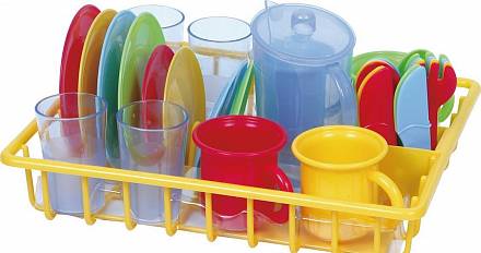 Игровой набор - Сушка с посудой, 30 предметов 